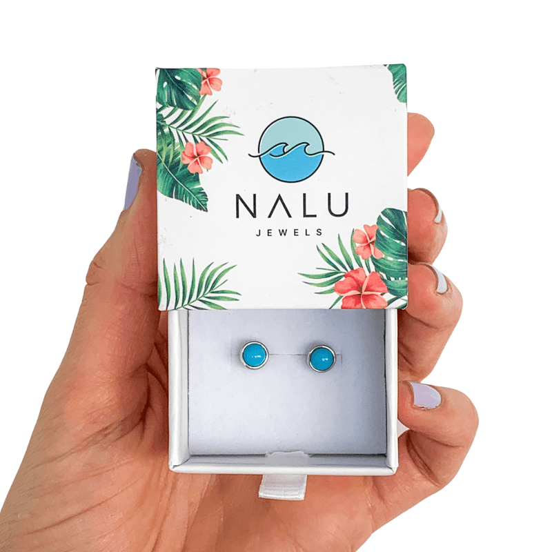 Nalu Jewels Turquoise Rock Earrings