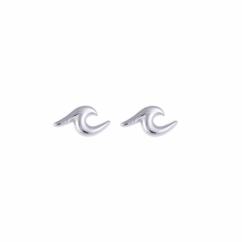 Nalu Jewels Wave Earrings Silver