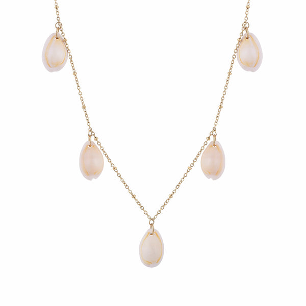 Nalu Jewels Gold Cowrie Shell Necklace