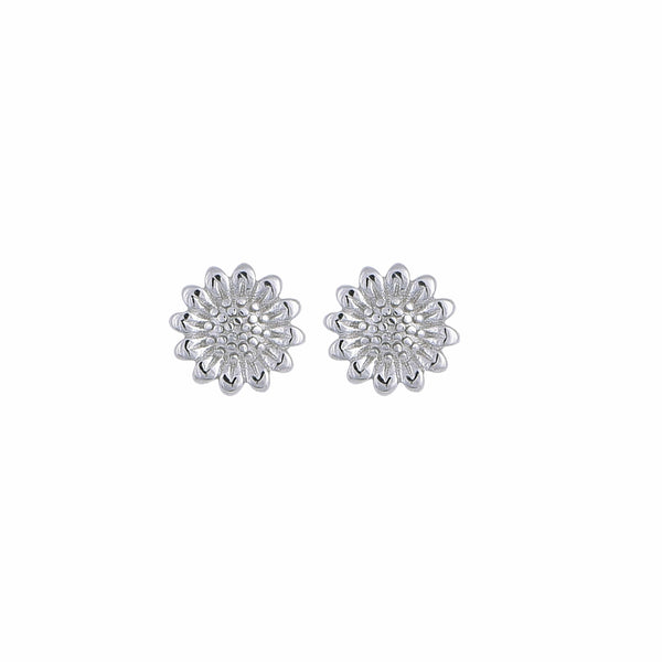 Silver deals sunflower earrings