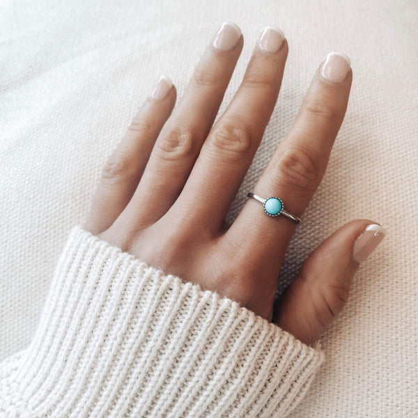Nalu Jewels Turquoise Stone Ring Adjustable