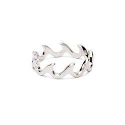 Nalu Jewels Bondi Wave Ring 6 (51.9mm) / Silver