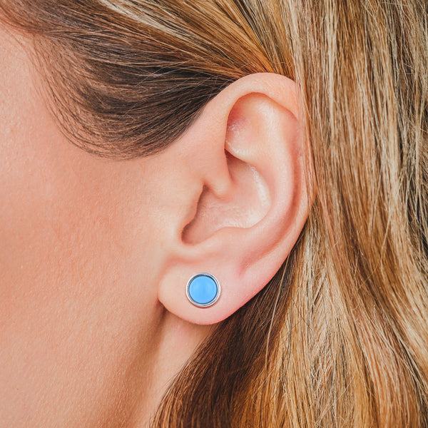 Turquoise Rock Earrings
