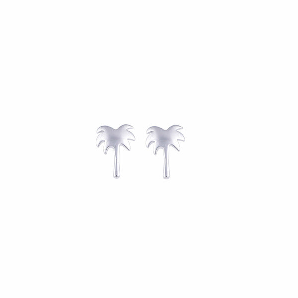 Nalu Jewels Palm Tree Earrings Silver