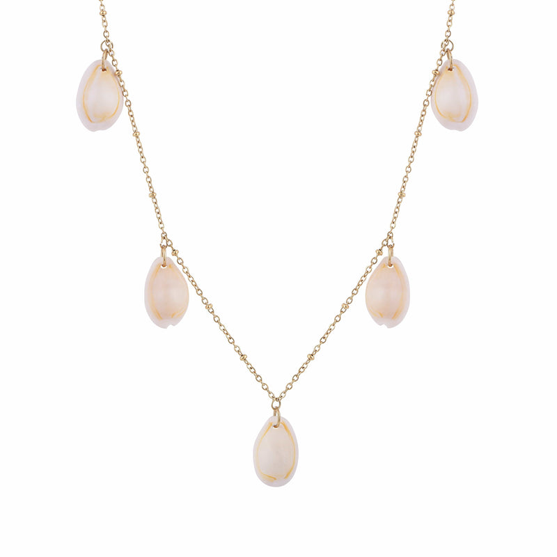Nalu Jewels Gold Cowrie Shell Necklace