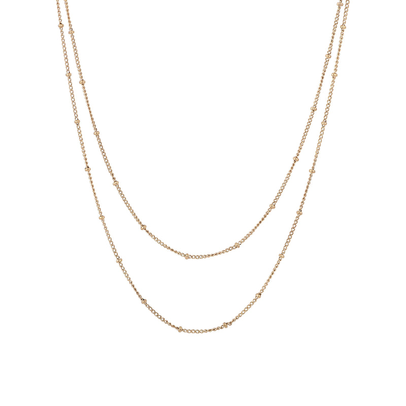 Nalu Jewels Gold Bead Layer Necklace