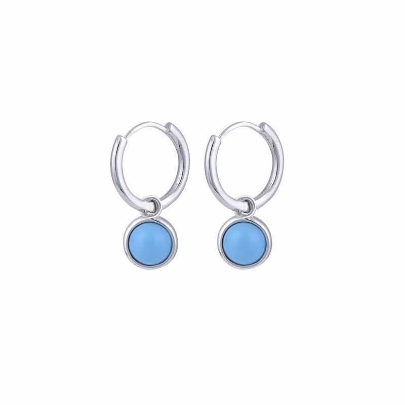 Nalu Jewels Turquoise Hoop Earrings