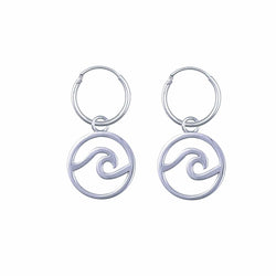 Nalu Jewels Wave Hoop Earrings