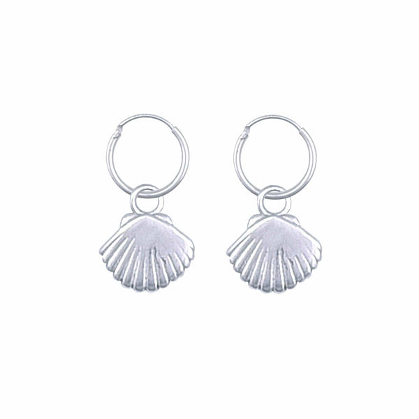 Nalu Jewels Shell Hoop Earrings
