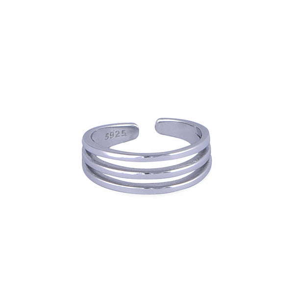 Nalu Jewels Triple Band Ring Adjustable