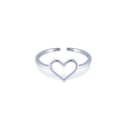 Nalu Jewels Open Heart Ring Adjustable