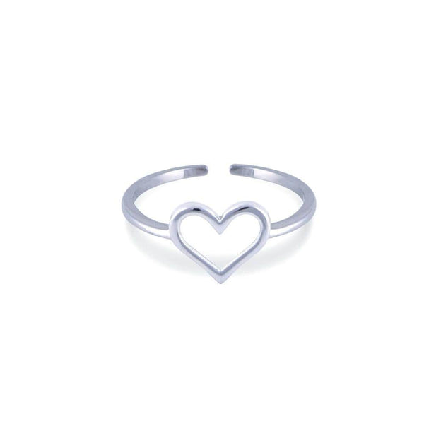 Nalu Jewels Open Heart Ring Adjustable