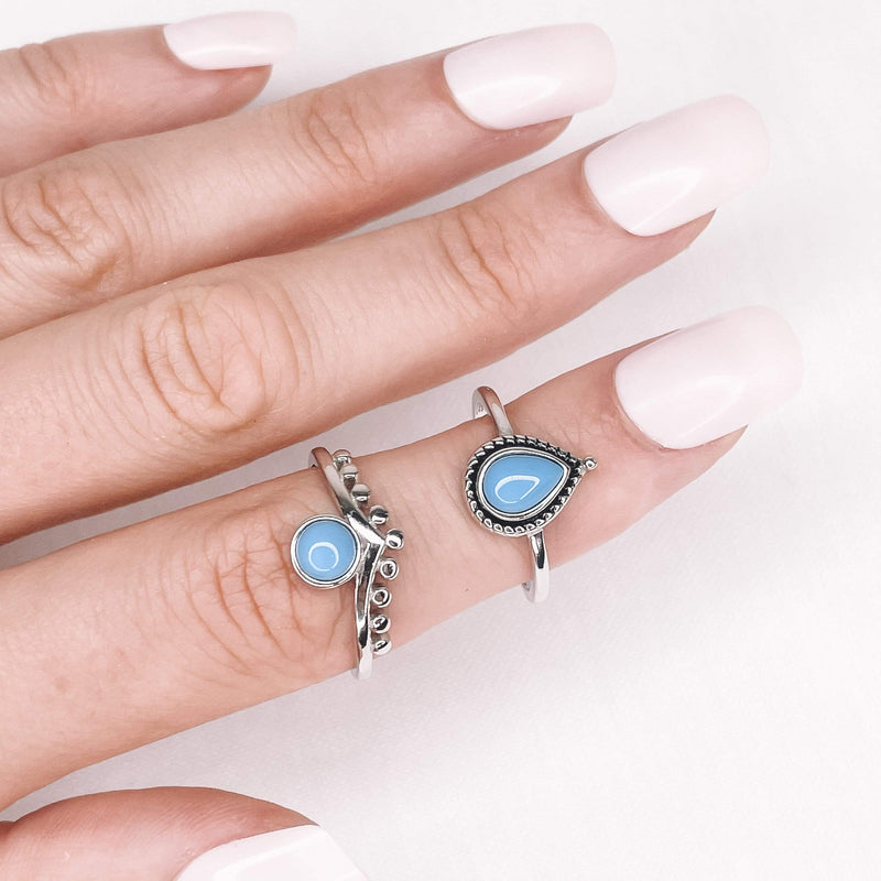 Nalu Jewels Turquoise Bubble Ring Adjustable